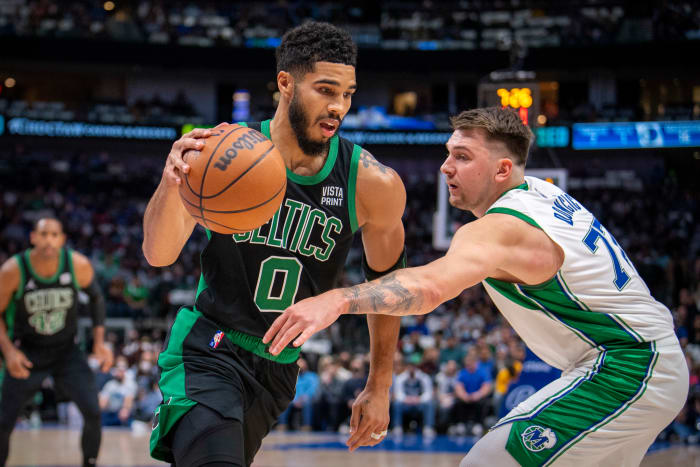 Boston Celtics forward Jayson Tatum, Dallas Mavericks guard Luka Doncic